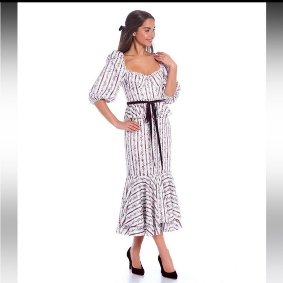 Antonio Melani x Nicola Bathie Florence Floral Print MIDI dress - Picture 3 of 16